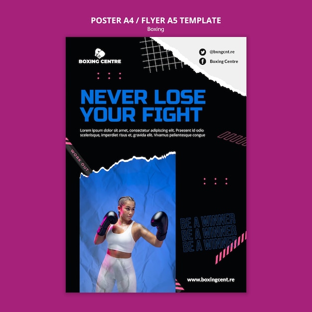 Boxing Template Poster – Free to Download