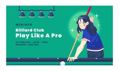 Webinar Template for Billiards Club and Pool Game – Free Download