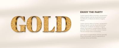 Gold Word Banner on Shadowed Background – Free Stock Photo, Download for Free