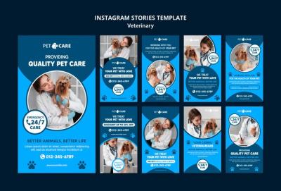 Engaging Pet Care Social Media Stories Template – Free Download