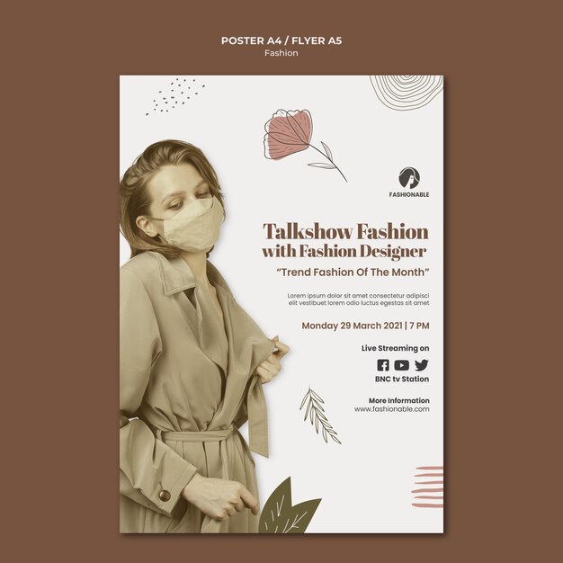 Fashion Print Template featuring Stunning Photography – Free Download