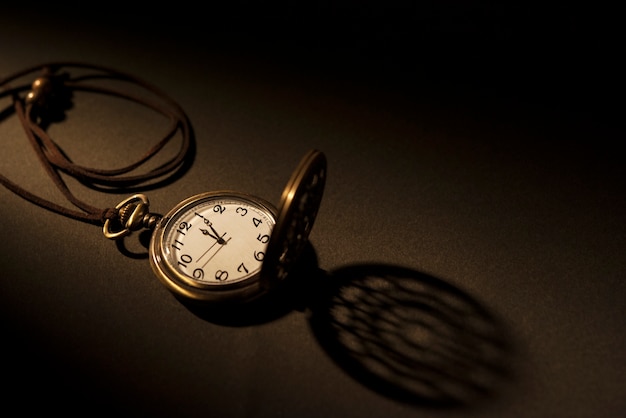 Vintage Pocket Watch with Shadow Background – Free Download