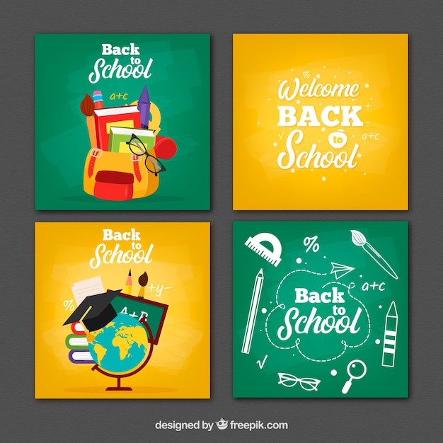 Back to School Cards Collection – Free Download