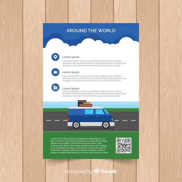 Travel Flyer Template – Free Download, Download Free Stock Photo