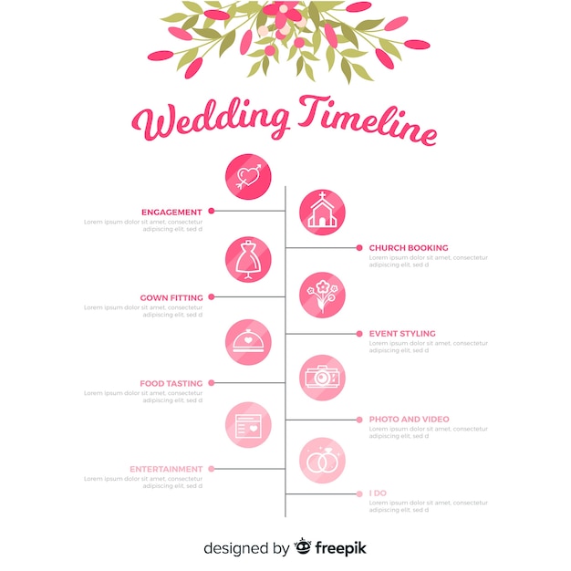 Wedding Timeline Linear Style Template – Free Download