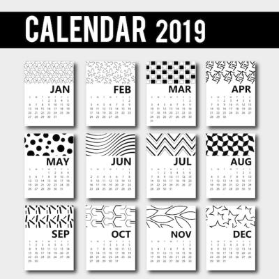 2019 Calendar Vector Design – Free Download, Download Free Stock Photo