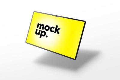 A Yellow Mock-Up Sign for Your Creative Projects – Free Download