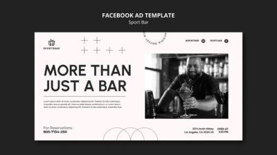 Flat Design Sports Bar Template – Free Download