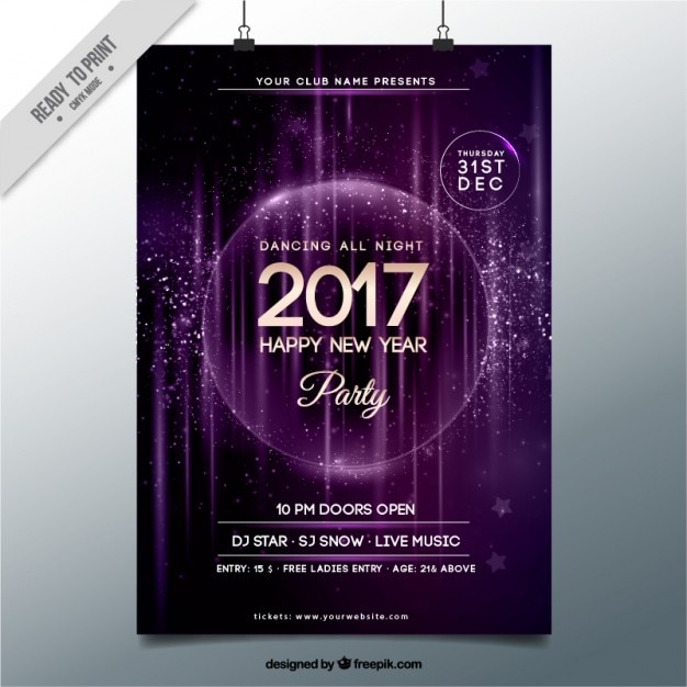 Abstract New Year Party Poster – Free Stock Photo for Download