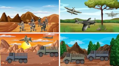 Different Army War Scenes – Free Download, Download Free Stock Photo