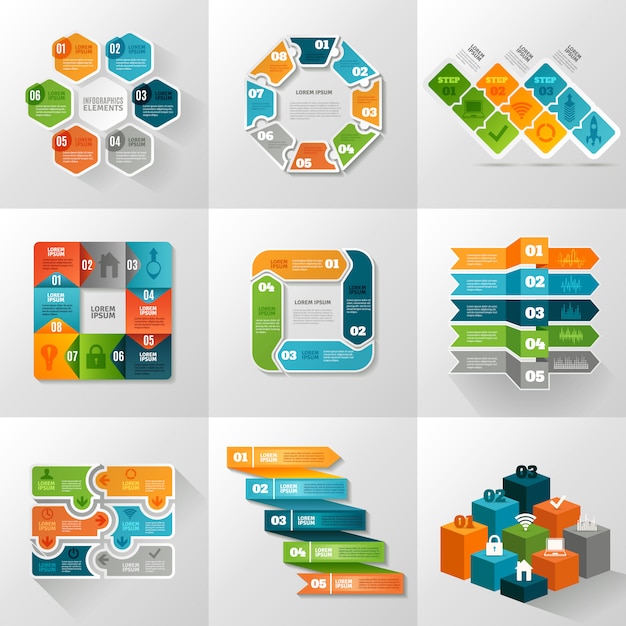 Infographic Templates Icons Set – Free to Download