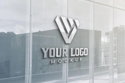 Office Window 3D Logo Mockup – Free Download