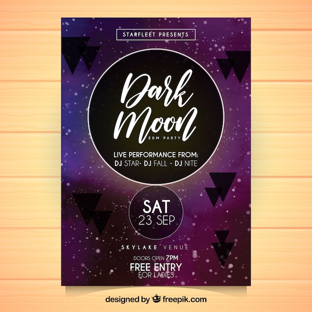 Abstract Party Poster Featuring the Moon – Free Stock Photo, Download for Free