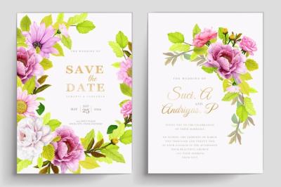 Floral Background and Frame Card Illustration for Summer and Spring – Free Download