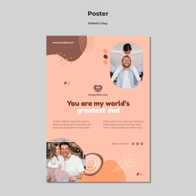 Father’s Day Poster Template Design – Free Download