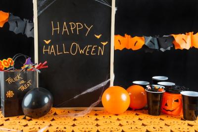 Halloween Decorations on Table – Free Stock Photo for Download