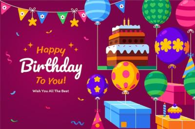 Hand Drawn Birthday Greeting Background – Free Stock Photo for Download