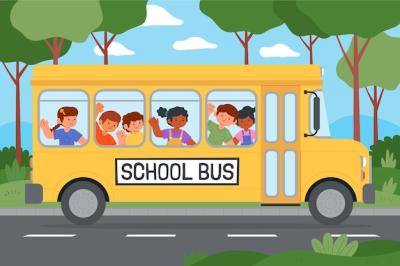 Hand Drawn School Bus Driver Cartoon Illustration – Free Download