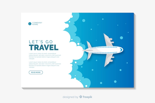 Travel Flat Design Landing Page Template – Free Download