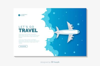 Travel Flat Design Landing Page Template – Free Download