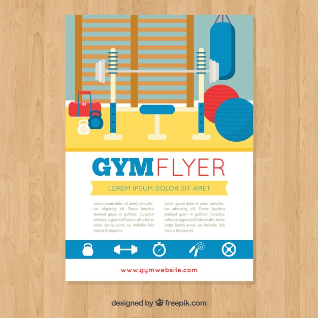 Flat Gym Cover Template – Free Download, Download Free Stock Photo