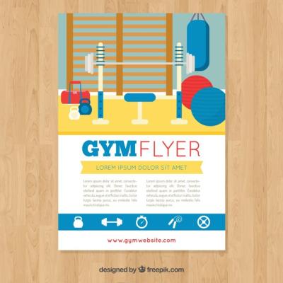 Flat Gym Cover Template – Free Download, Download Free Stock Photo