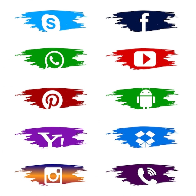 Colorful Social Media Icon Set – Free to Download