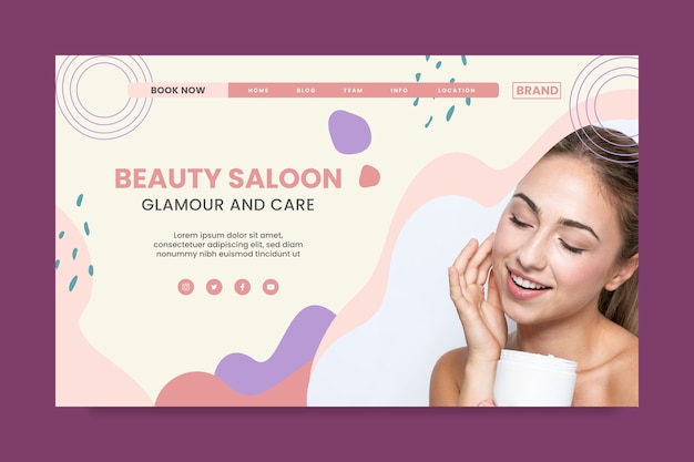 Beauty Saloon Landing Page Template – Free Download