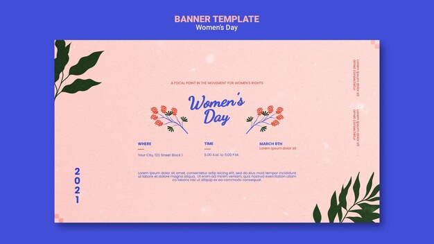 Beautiful Women’s Day Horizontal Banner – Free Download