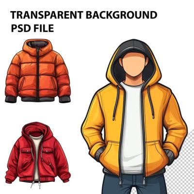 Jacket Cartoon Vector Illustration Clipart on White Background – Free Download