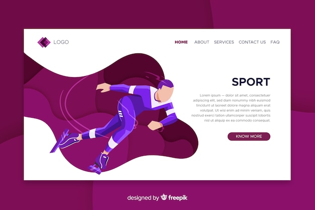 Sport Template Landing Page – Free Download