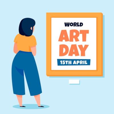 World Art Day Flat Illustration – Free Download