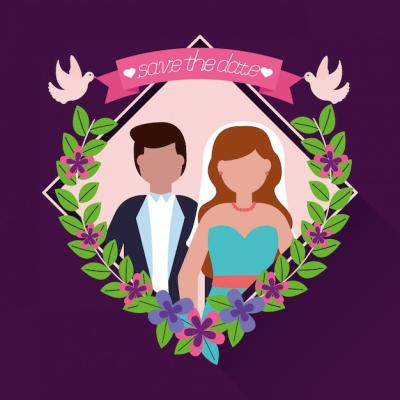 Flat Style Wedding People – Free Download, Free Stock Photo