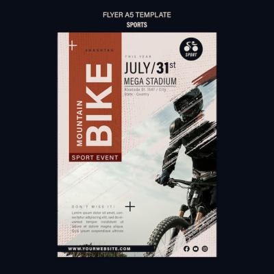 Bike Sport Flyer Design Template – Free to Download