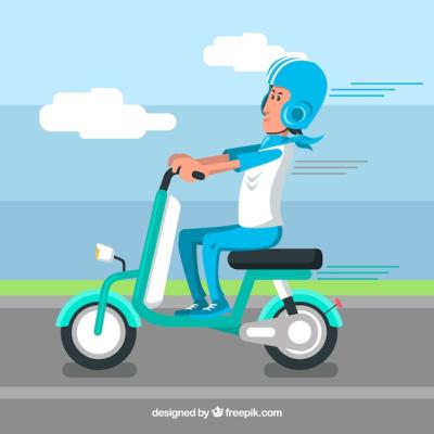 Blue Electric Scooter Concept – Download Free Stock Photo