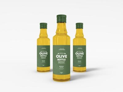 Olive Oil Glass Bottle Packaging Mockup – Download Free Stock Photo