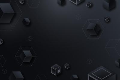 Gradient Black Background with Cubes – Free Download