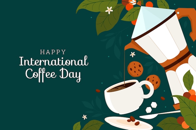 Background for International Coffee Day Celebration – Free Download