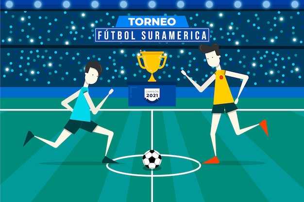 South American Football Tournament Illustration – Free Download