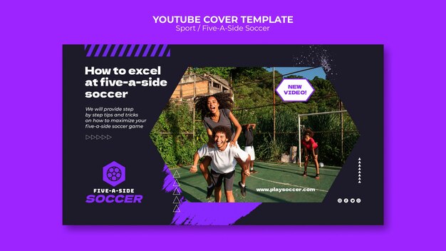 Flat Design Sport Concept YouTube Cover Template – Free Download