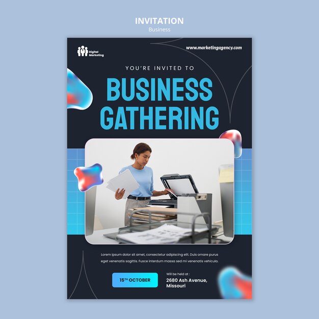 Business Strategy Invitation Template – Download Free Stock Photo