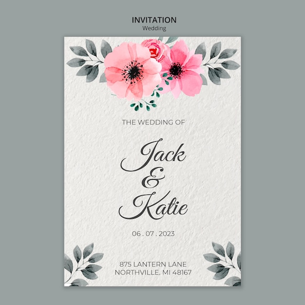 Wedding Concept Invitation Template – Free Download