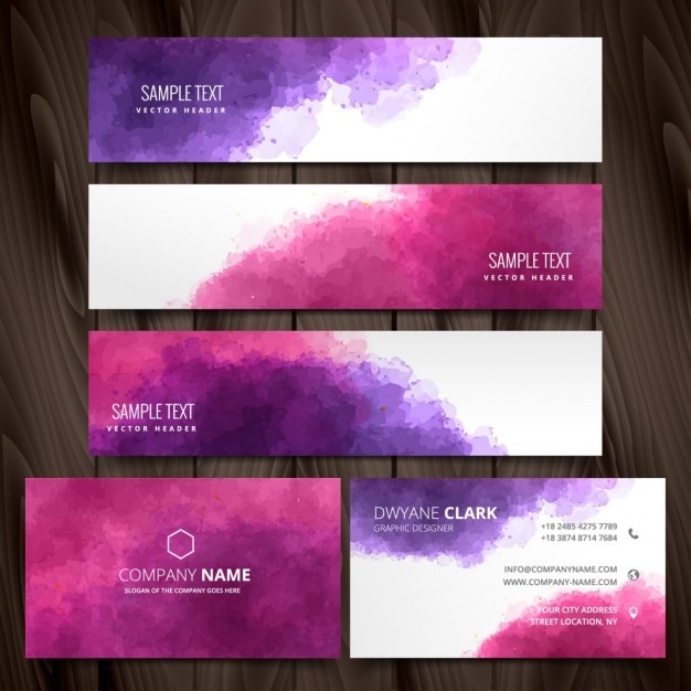 Abstract Ink Style Business Stationery Vector Design – Free Download