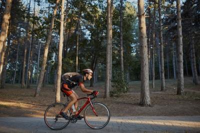 Young and Energetic Cyclist in the Park – Free Download