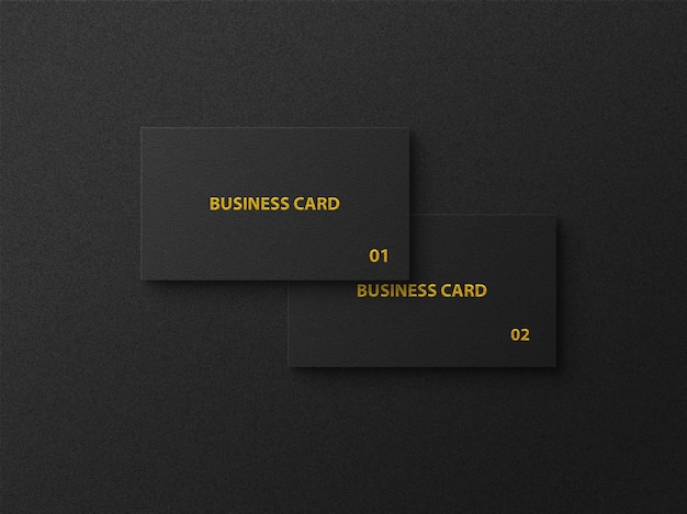 Luxury Logo Mockup on Black Business Card – Free Download