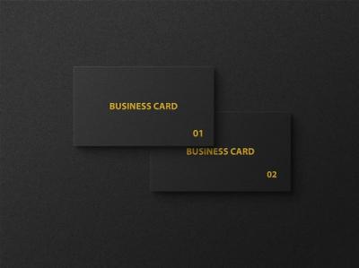 Luxury Logo Mockup on Black Business Card – Free Download