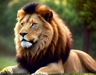 A Lion with a Black Mane and a Golden Mane – Free Stock Photo for Download