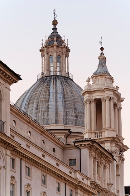 Stunning View of Navona Square and S Agnese in Agone Church Bell Tower – Free Stock Photo for Download