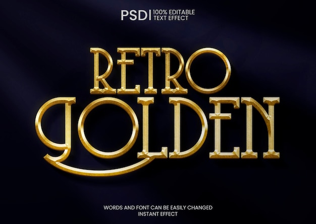 Retro Golden Text Effect – Free Download