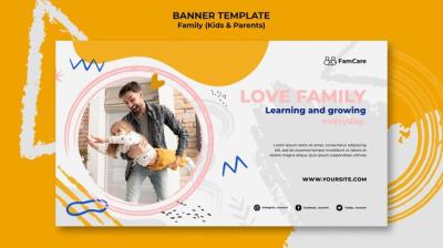 Family Time Banner Template – Free Download